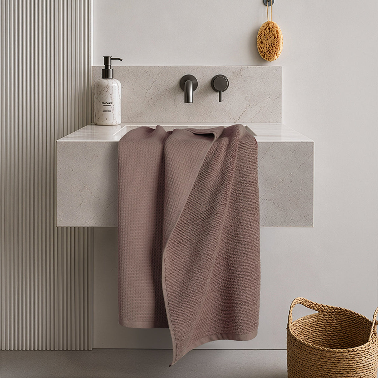 NOLA 2-Pack Turkish Cotton Bath Towels – 600 GSM Luxury Waffle Towels