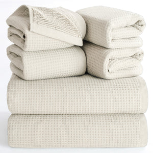NOLA 6-Piece Turkish Towel Set – 600 GSM Turkish Cotton Waffle Towels