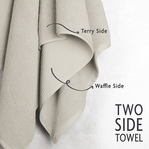 NOLA 6-Piece Turkish Towel Set – 600 GSM Turkish Cotton Waffle Towels