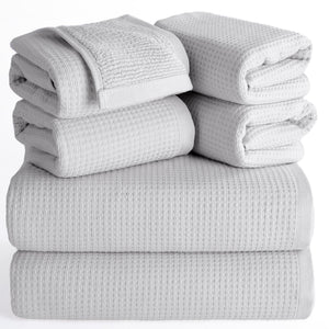NOLA 6-Piece Turkish Towel Set – 600 GSM Turkish Cotton Waffle Towels