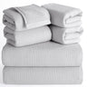 NOLA 6-Piece Turkish Towel Set – 600 GSM Turkish Cotton Waffle Towels