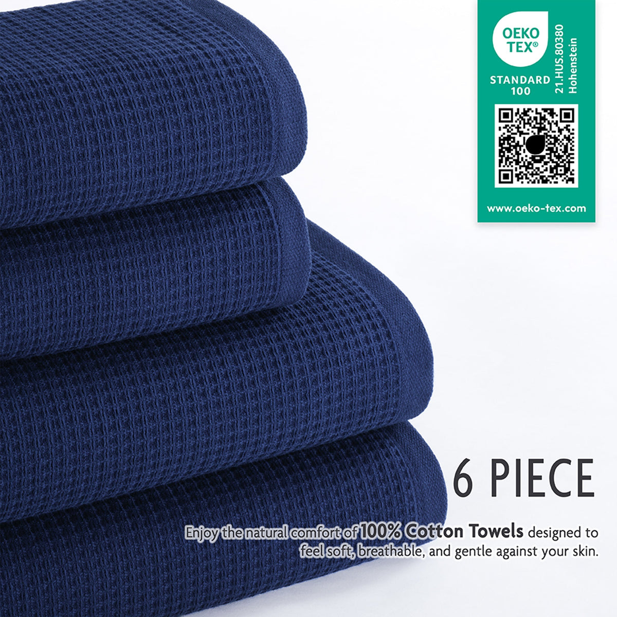 NOLA 6-Piece Turkish Towel Set – 600 GSM 100% Turkish Cotton Wholesale Case Pack of 10
