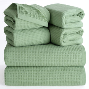 NOLA 6-Piece Turkish Towel Set – 600 GSM Turkish Cotton Waffle Towels