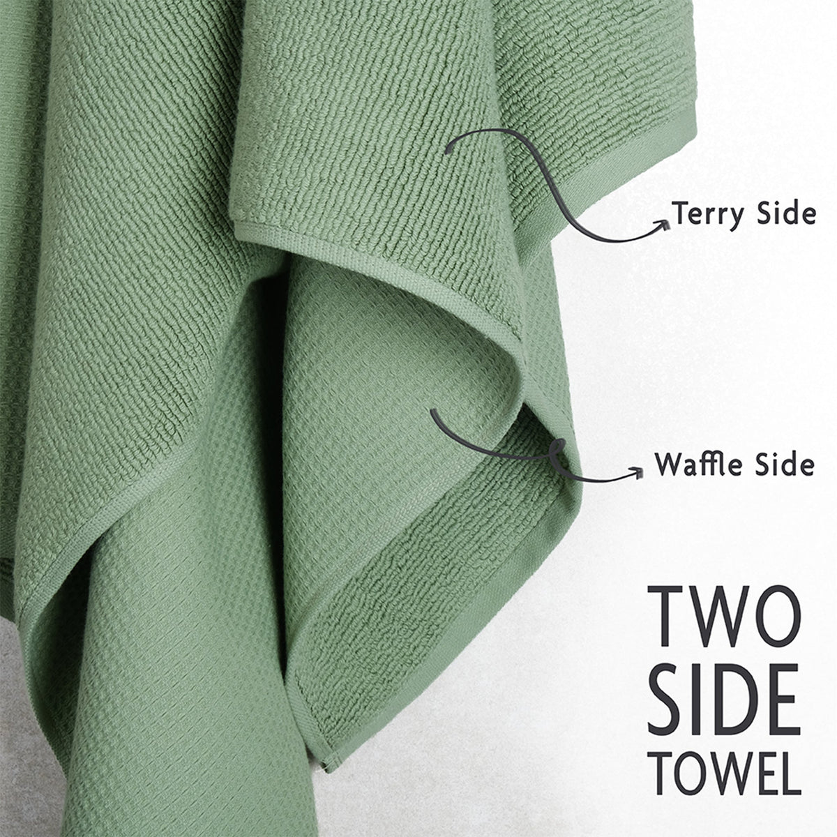 NOLA 6-Piece Turkish Towel Set – 600 GSM Turkish Cotton Waffle Towels