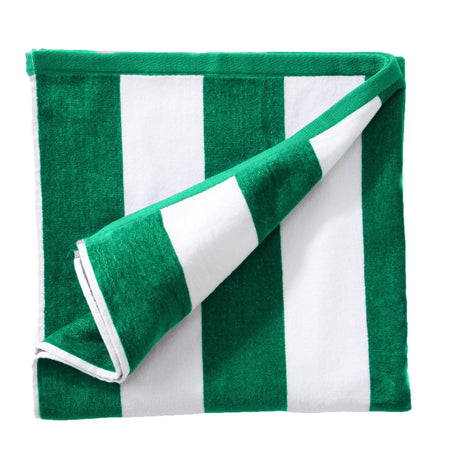 Cotton velour cabana stripe beach towel - novia collection