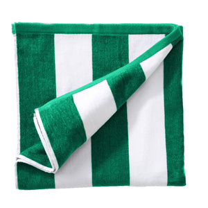 Cotton Velour Cabana Stripe Beach Towel - Novia Collection