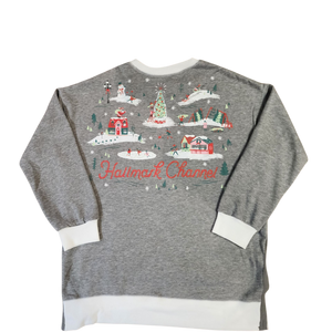 Comfy Cozy Oversized Hallmark Channel Sweatshirt -