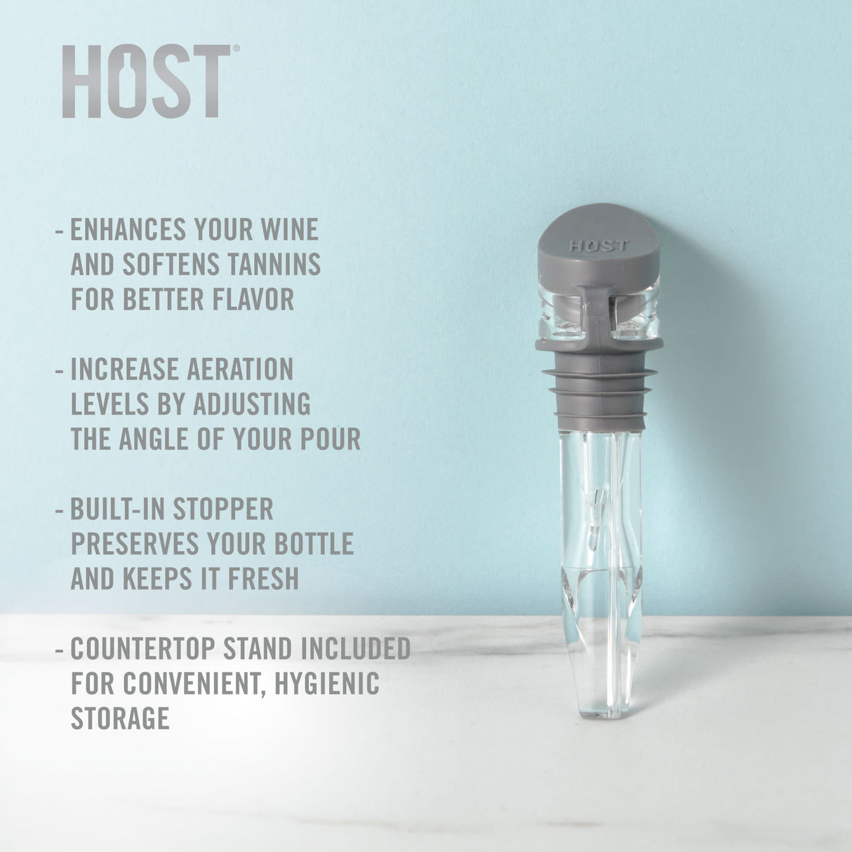 Tilt™ mini variable aerator in box by host®