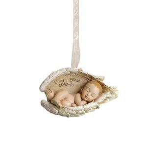 Babys First Christmas Wings Ornament