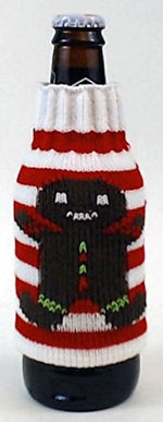 Uncle Bob's Ugly Sweater Beer Bottle Covers - Red Penguin