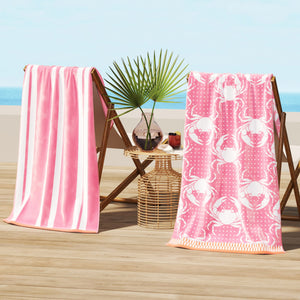 Cotton Velour Beach Towels 2-Pack - Maui Collection