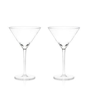 Stemmed crystal martini glasses by viski®