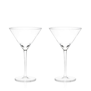 Raye Stemmed Crystal Martini Glasses Set of 2
