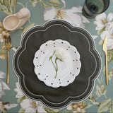 NURTURE GREEN SCALLOPED FAUX LEATHER PLACEMAT