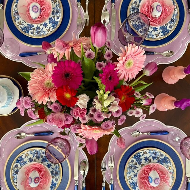 Nurture Purple Scalloped Faux Leather Placemat