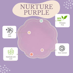 Nurture Purple Scalloped Faux Leather Placemat