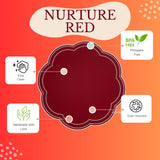 NURTURE RED SCALLOPED FAUX LEATHER PLACEMAT