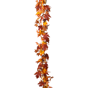 Lighted Harvest Leaf & Berry Garland - 72 Inches