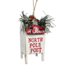 Wooden Christmas Mailbox Ornament -