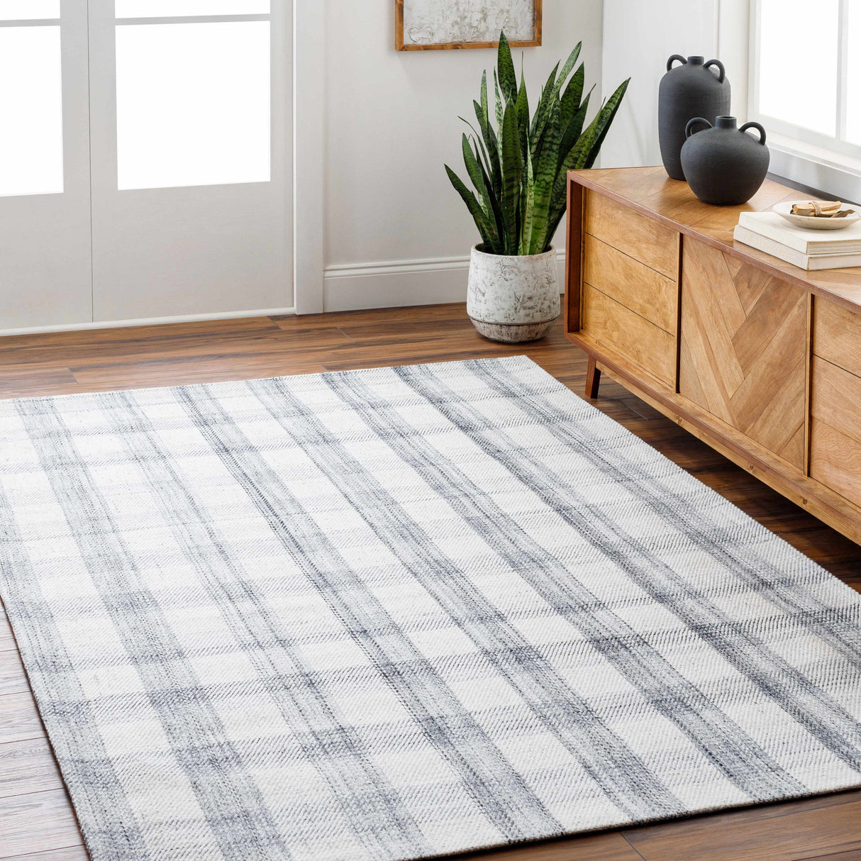Becki Owens Sammy Gray Plaid Area Rug