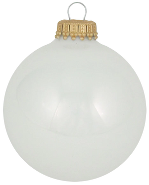 Porcelain White 25/8" (67mm) Glass Ball - 8 Piece Set