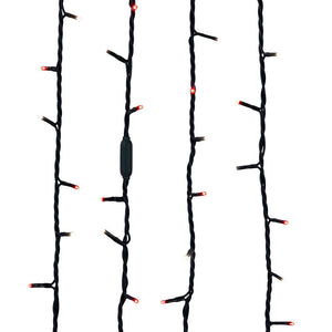 Jingle Bright 100 LED Light Set - Red/White - Green Wire