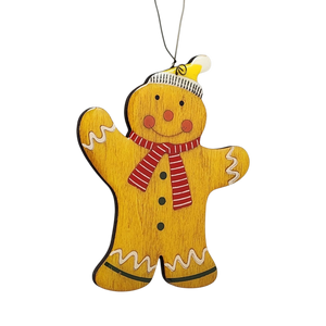 Gingerbread Man Ornament in Snow Hat