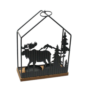 Woodland Silhouette Candleholder Lantern - Small