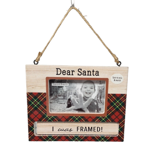 Spinning Frame Ornament - Dear Santa
