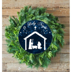 O Holy Night Round Sign