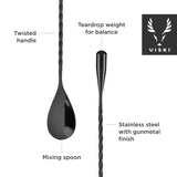 40cm gunmetal weighted barspoon by viski®