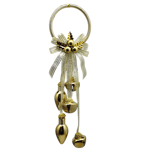 Jingle Bell Door Hanger - Gold