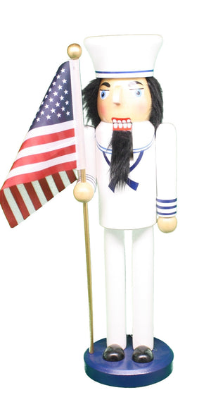 Navy Soldier Nutcracker 14-Inch