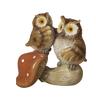 Owl on Mushroom Figurine -