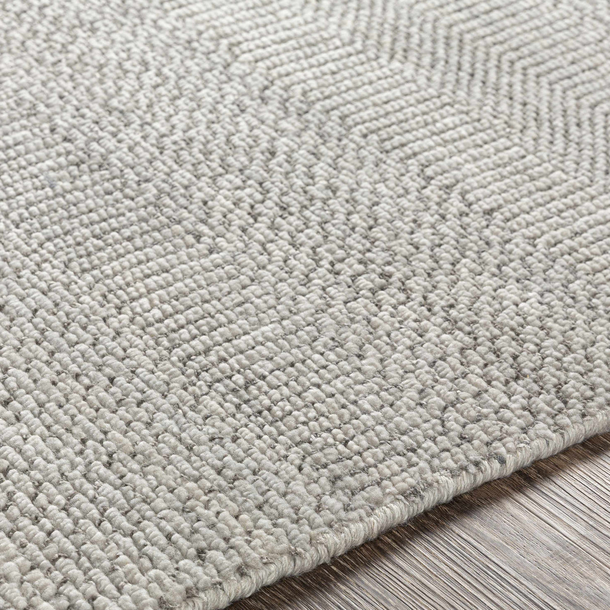 Ocate Gray Wool Area Rug - Clearance