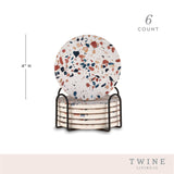 Terrazzo stoneware coasters by twine