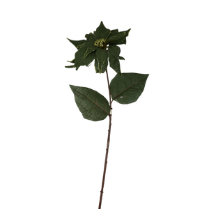 30-Inch Green Burlap Pointsettia Stem