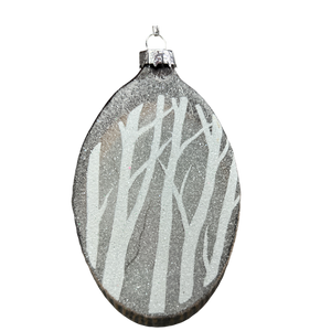 Glass Holiday Bird Design Ornament - Cardinal