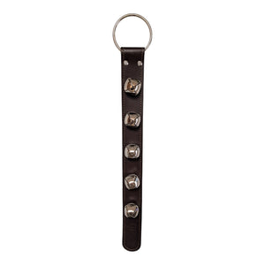 Sleigh Bell Strap with 5 Nickel Bells - Brown