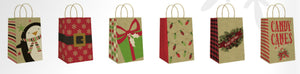 Jr Cub Kraft Gift Bag - Candy Canes