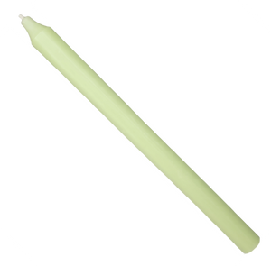 Rustic Taper Dinner Candle - 12 Inch Light Green