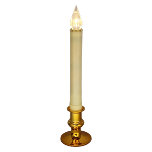 Newport LED Window Candle - Dixie - Brass with Sensor