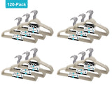 120 Pack of Premium Velvet Non-Slip Hangers with 360 Degree Rotatable Hook