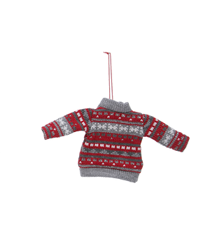 Fabric Cozy Knit Sweater Ornament -
