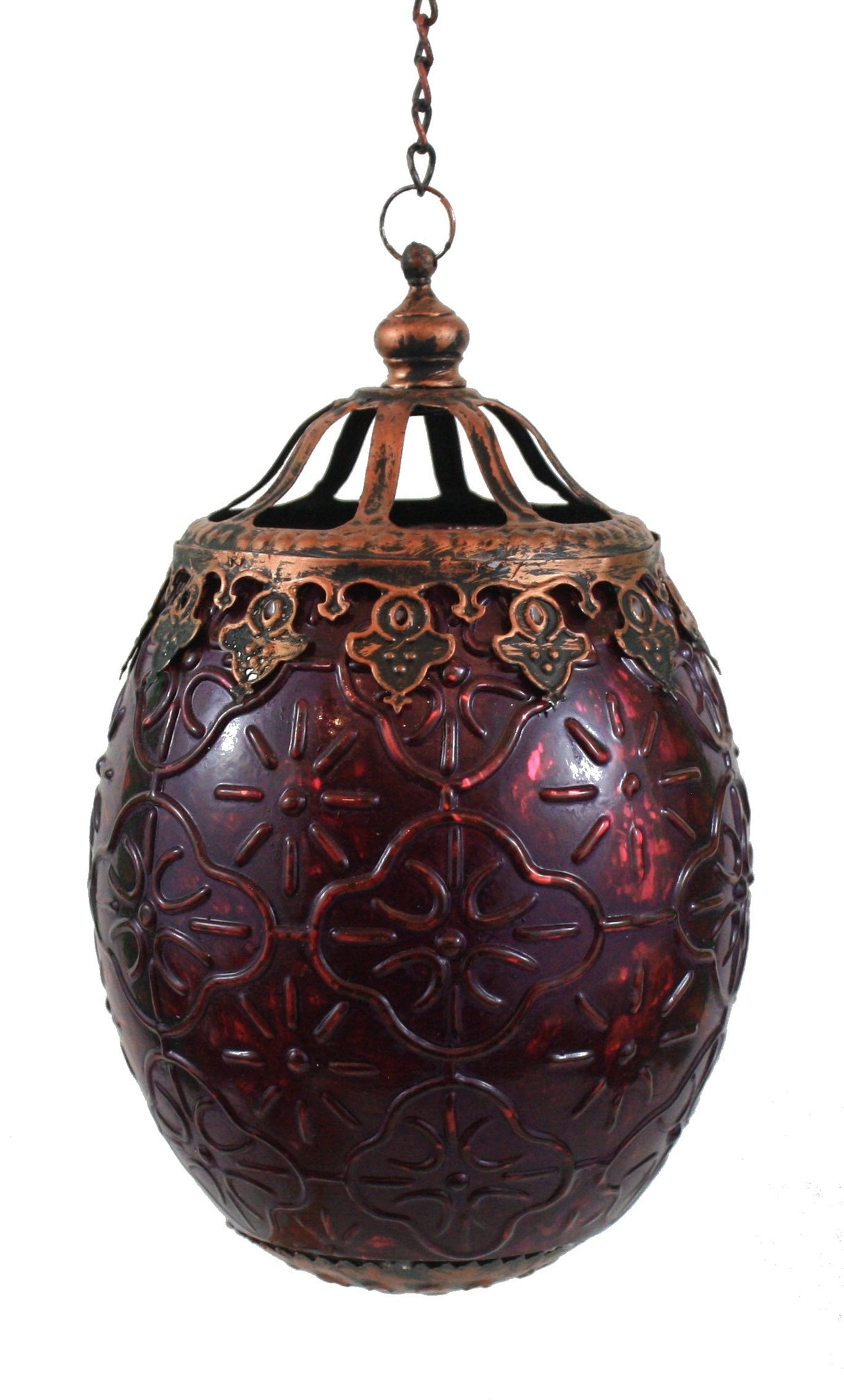 Midwest Glass and Tin Burgundy Ornament - Narrow