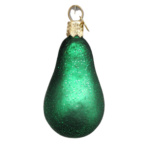 Avocado  Glass Ornament