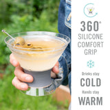 Martini FREEZE™ Cooling Cups – Set of 2 Insulated Stemless Martini Glasses (9 oz)