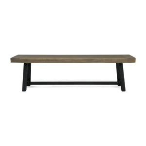 Acacia Outdoor Bench in Sandblast Finish