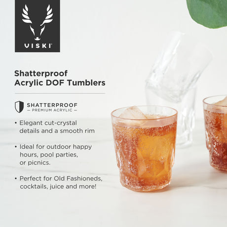 Shatterproof acrylic rocks tumblers viski®