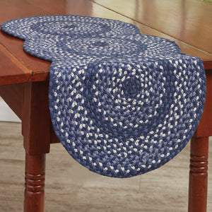 Braided Table Runner - Bluestone- 15x34